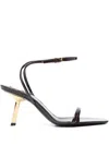 Saint Laurent 75mm Lee Sandals In Brown