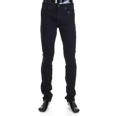 Pre-owned Saint Laurent 760$ Skinny Jeans - Black Denim, Mid Rise, Five Pocket