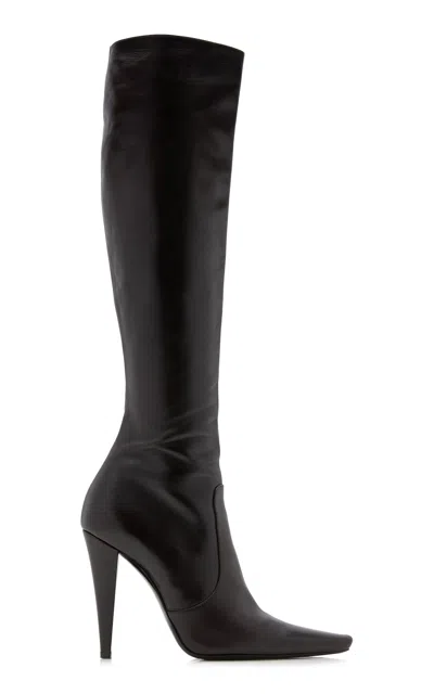 Saint Laurent 77 110 Cuir Dorada Boots In Black