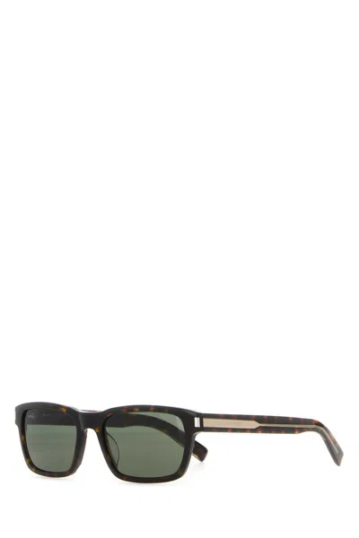 Saint Laurent 779827y9960 Acetate Rectangle Sunglasses In Brown