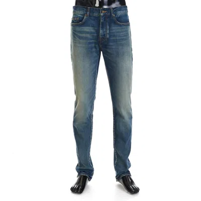 Pre-owned Saint Laurent 790$ Skinny Jeans - Vintage Blue Denim, Mid Rise, Five Pocket