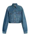 Saint Laurent 80's Jacket In Vintage Blue Denim In Blue