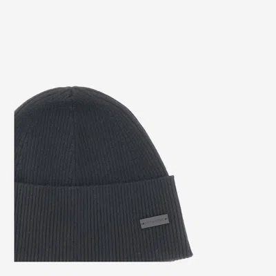 Saint Laurent 802150 Cashmere Ribbed Beanie In Yellow