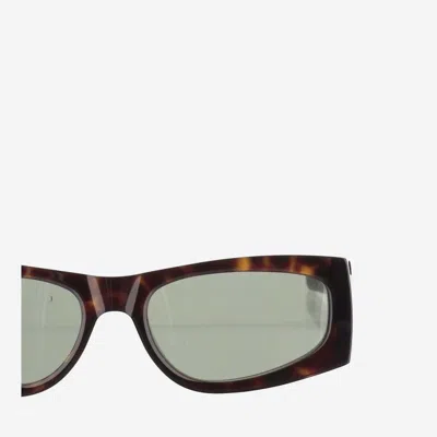 Saint Laurent 803745 Logo Rectangle Acetate Sunglasses In Multi