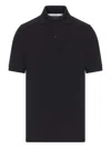 Saint Laurent Classic Cotton Pique Polo Shirt In Black