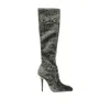 Saint Laurent Bonnie Velvet Boots In 绿色的