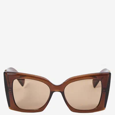 Saint Laurent 862888 Oversized Cat-eye Acetate Sunglasses In Transparent