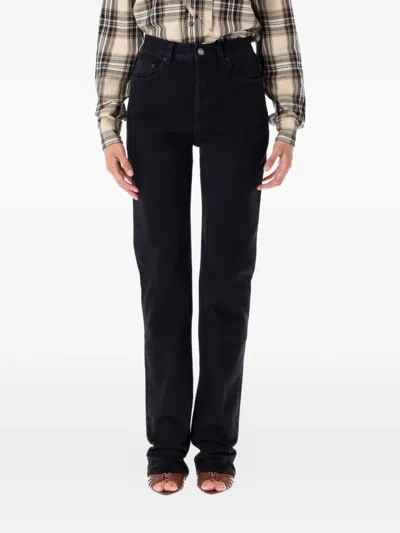 Saint Laurent 90's High-rise Slim Jeans In Black