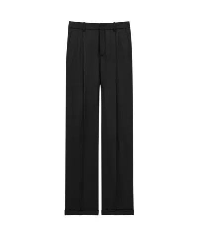 Saint Laurent 90's Pants In Cashmere In Black