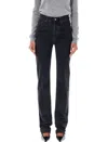 Saint Laurent High-rise Slim Fit Jeans In Black