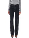 Saint Laurent High-rise Slim Fit Jeans In Black