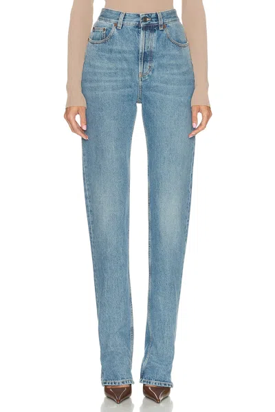 Saint Laurent 90's Slim Leg In Blue
