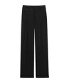 Saint Laurent High-rise Tuxedo Pants In Grain De Poudre In Black