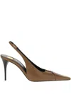 Saint Laurent Camel Nappa Leather Babylone 90 Pumps