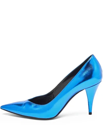 Pre-owned Saint Laurent 90mm Metallic Leather Pumps