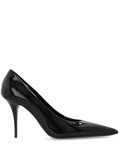 Saint Laurent Anne Marie Leather Pumps In Black