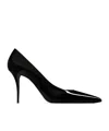 Saint Laurent Blade 110 Patent Leather Pumps In Black
