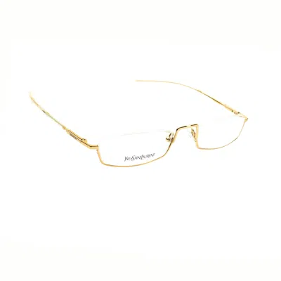 Pre-owned Saint Laurent '90s Gold Flat Glasses