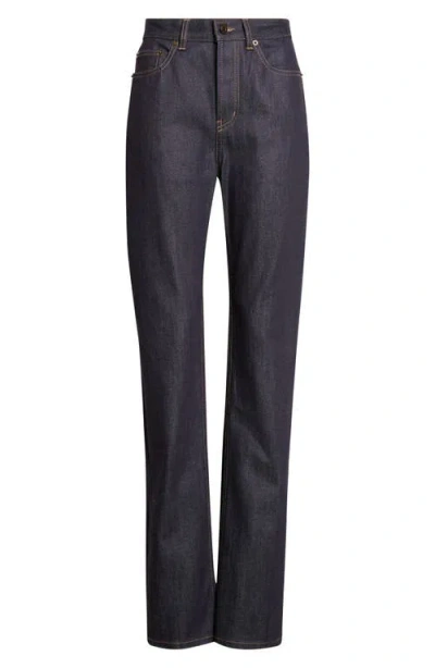 Saint Laurent '90s High Waist Slim Fit Jeans In Blue