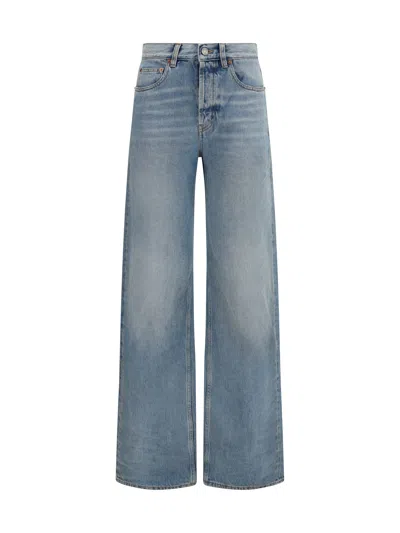 Saint Laurent 90s High-waisted Wide-leg Jeans In Blue