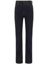 Saint Laurent 90s Logo-patch Jeans In Blue