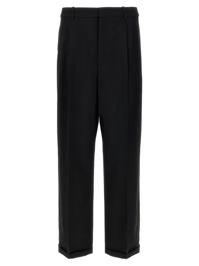 Saint Laurent Black Crepe Wide-leg Pant
