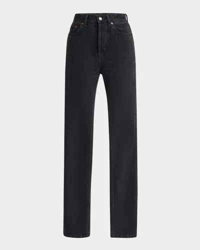 Saint Laurent 90s Slim-leg Jeans In Black Rock