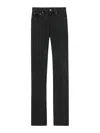 Saint Laurent 90s Style Slim-fit Jeans In Black Rock Denim In Black