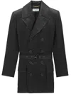 Saint Laurent Saharienne Double-breasted Blazer