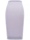Saint Laurent High-waisted Viscose Skirt Back Slit In Gray