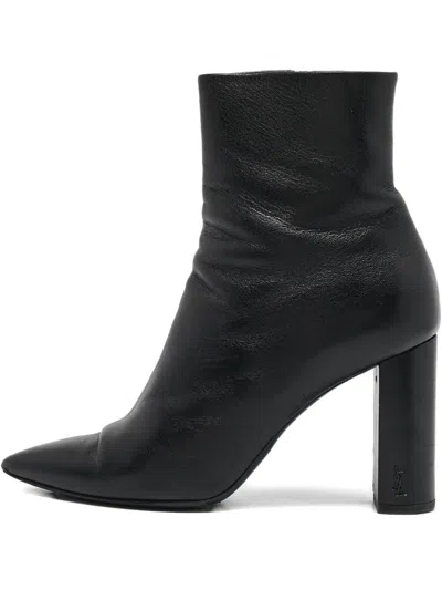 Pre-owned Saint Laurent 95mm Leather Heeled Boots