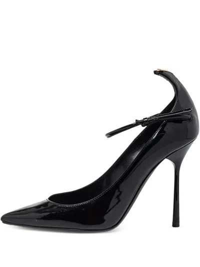 Pre-owned Saint Laurent 95mm Leather Heeled Pumps