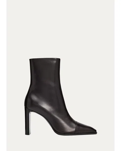 Saint Laurent 95mm Venetia Leather Booties In Multi