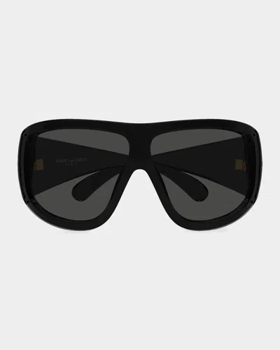 Saint Laurent 99mm Oversized Sunglasses In Black
