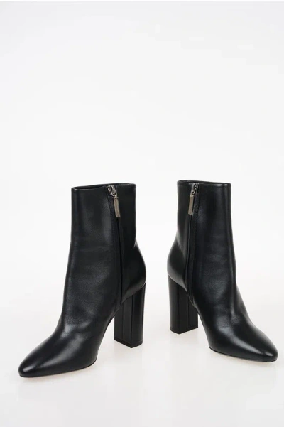 Saint Laurent 9cm Nappa Leather Boots In Black