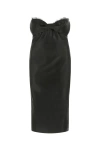 Saint Laurent Women's Satin Dress In 1000