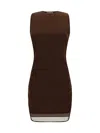 Saint Laurent Women Tulle Tank Mini Dress