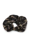 Saint Laurent Silk-cashmere Hair Scrunchie In Black