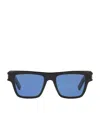 Saint Laurent Sl469 Rectangle-frame Acetate Sunglasses In Black