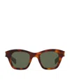 Saint Laurent Womens Brown Sl592 Square-frame Tortoiseshell Acetate Sunglasses In Brown