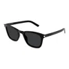 Saint Laurent Slim Square Acetate Sunglasses In Black