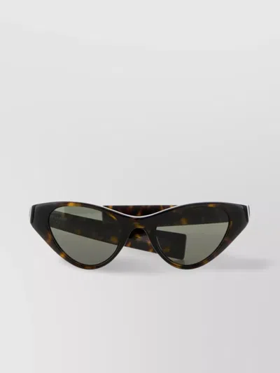 Saint Laurent Acetate Cat Eye Sunglasses With Tinted Lenses In Brown