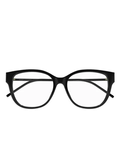 Saint Laurent Black-black-transparent Recycled Acetate Glasses