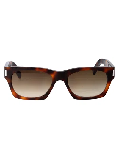 SAINT LAURENT SAINT LAURENT ACETATE HAVANA SUNGLASSES
