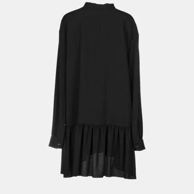 Pre-owned Saint Laurent Acetate Mini Dresses 38 In Black