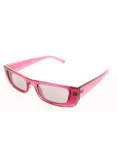 Saint Laurent Acetate Mini Sunglasses In Pink