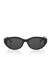 Saint Laurent Womens Black Slm148 Cat Eye-frame Acetate Sunglasses In Black