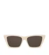 Saint Laurent Womens White Sl 276 Mica Cat Eye Acetate Sunglasses In White
