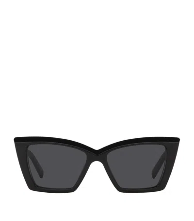 Saint Laurent Acetate Sl 657 Sunglasses In Black