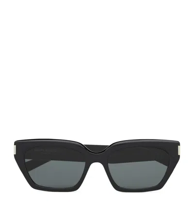 Saint Laurent Acetate Sl 826 Sunglasses In Black